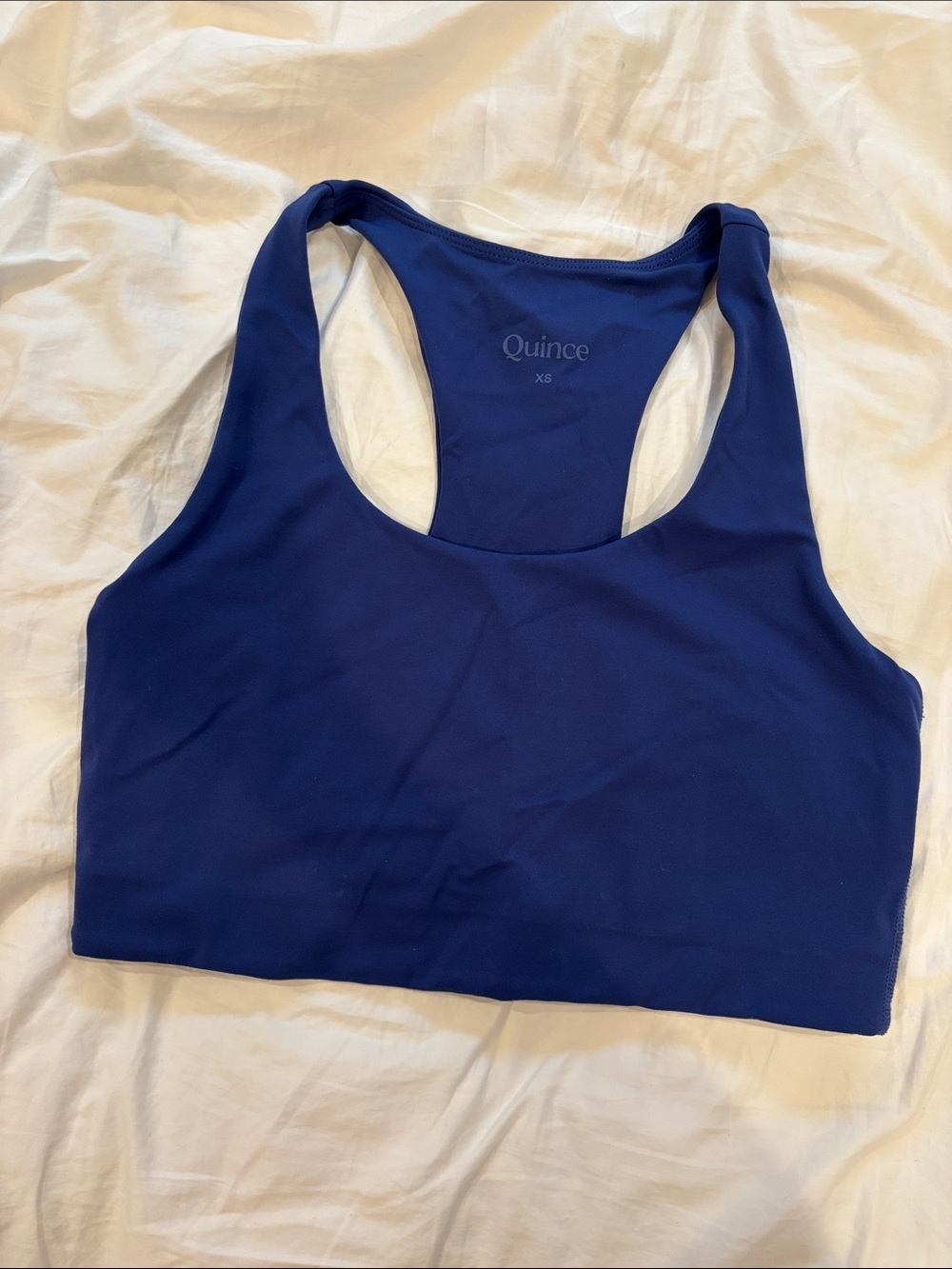 Quince Women's Racerback Sports Bra - Blue